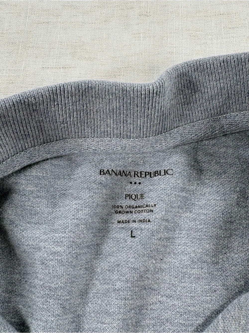 Banana Republic Pique Classic Men's Grey Polo Shirt